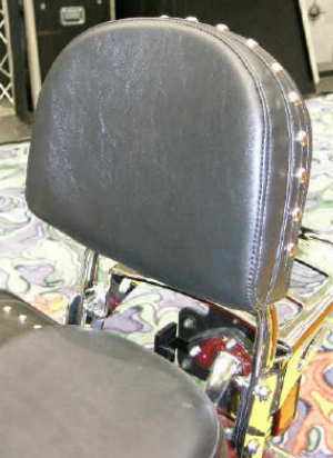 Large Studded Backrest and Pad. (Square Sissy Bar)  / Backrest Mounting hardware is required.