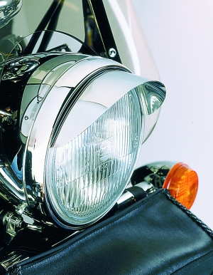 How to install a headlight visor on a honda motorcycle #5