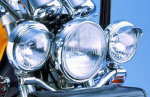 4.5" Chrome Light Visor (pr)