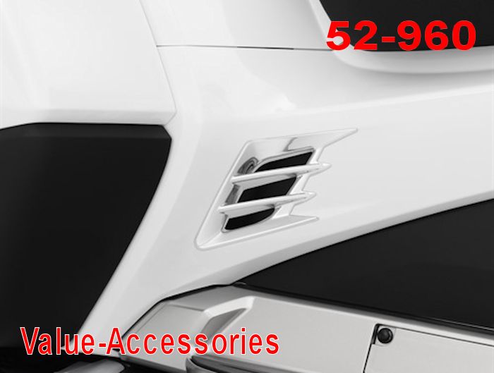 Side Panel Vent Accents (pr), Chrome or Black, Honda GL1800 Gold Wing 2018+