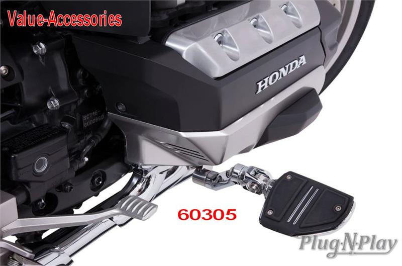 3Way Adjustable Highway Peg Mounts with Pegs, (Stainless or Black